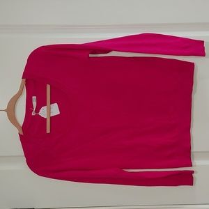 Sfera Pink Round Neck Lightweight Longsleeve Sweater Small